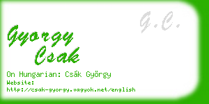 gyorgy csak business card