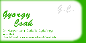 gyorgy csak business card